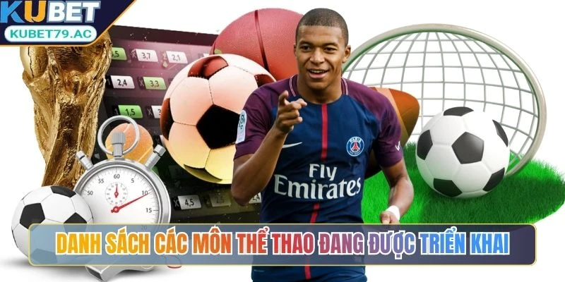Danh sách các môn thể thao đang được triển khai