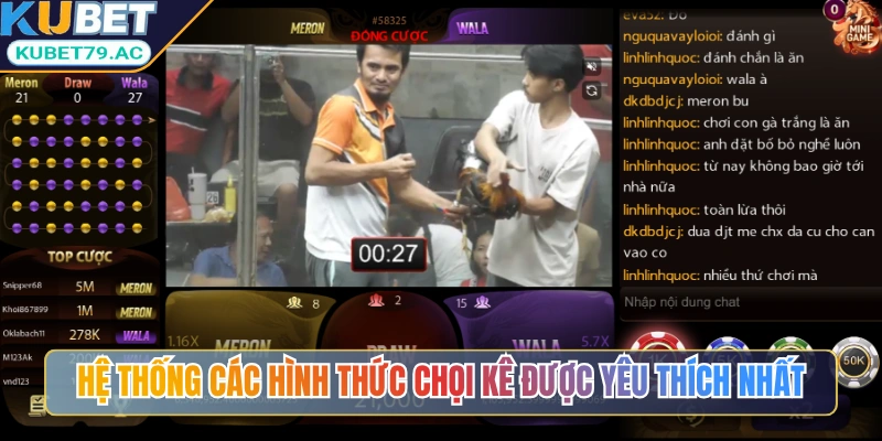 Hệ thống các hình thức chọi kê được yêu thích nhất