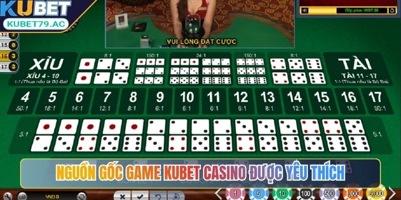Nguồn gốc game Kubet casino được yêu thích