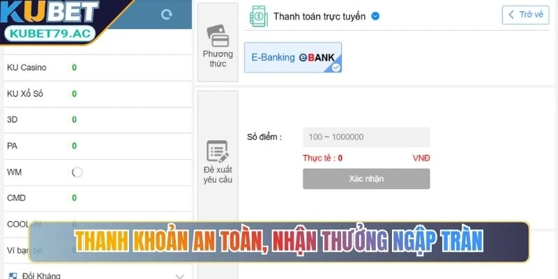 Thanh khoản an toàn, nhận thưởng ngập tràn